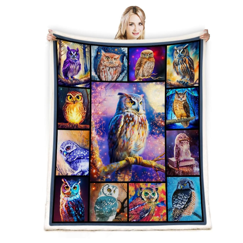 Owl Blanket, Owl Gifts For Women, Owl Gifts For Owl Lovers, Owl Decor, Owl Gif