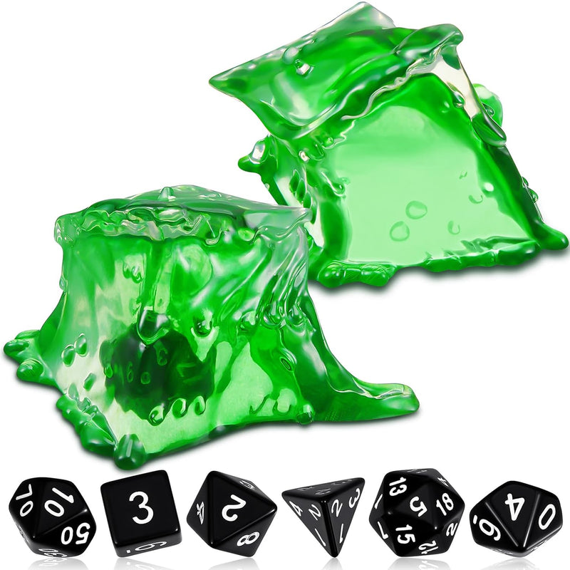 Deekin Dice Jail Gelatinous Cube Dice Prison Resin Dice Cage, 7 Role Playin