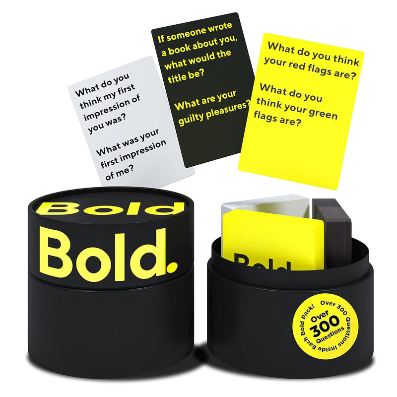 Bold Card Game 3 Decks, 300+ Questions Fun Icebreaker And Couples Game For