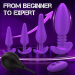 5 PCS Vibrating Butt Plug Set Prostate Massager &amp; 10 Vibration Modes