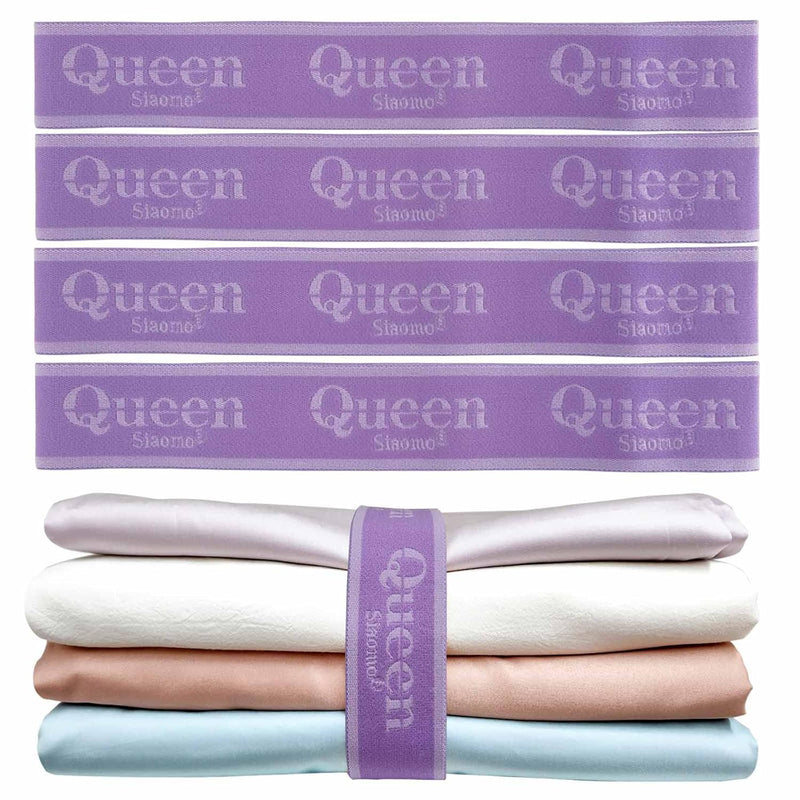 Bed Sheet Organizer Bands, Sheet Set Storage Size Marking Bands, Elastic Beddi