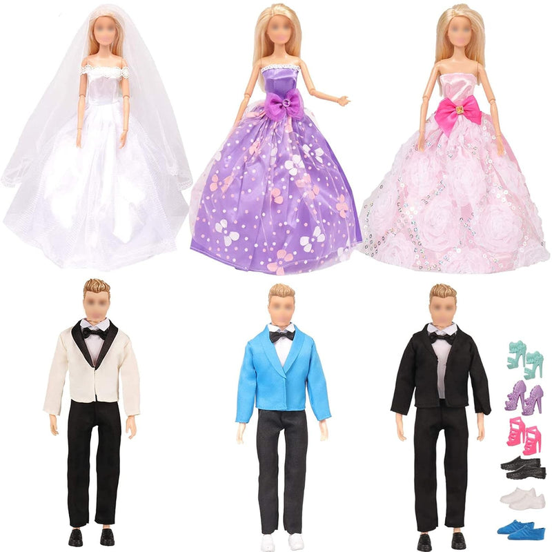 18 Pieces Doll Clothes And Accessories For 11.5 Inch Girl Boy Doll Happy We