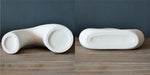 Den Donut Vase, Set of 2 - Minimalist Nordic, White Ceramic Hollow Donut Vase Decor | Table Centerpiece, Olive Plant, Wedding, Living Room, Bookshelf, Office, Modern Home, Entryway, Console