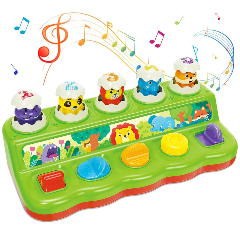 Baby Toys 6 To 12 Months, Musical Pop Up Cause And Effect Toys With Light &