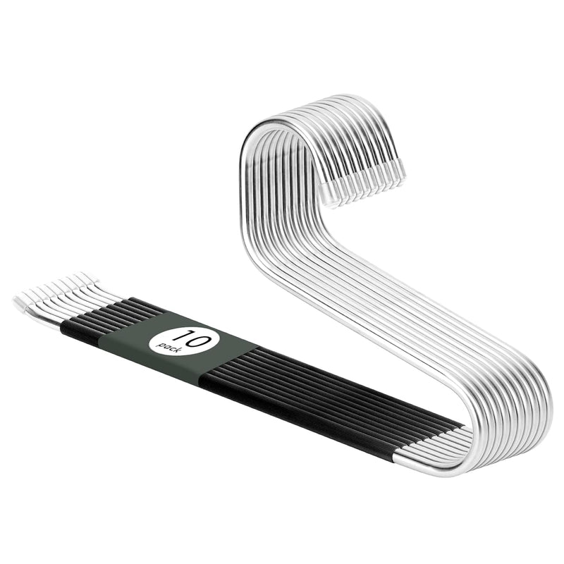 Open-Ended Pants Jean Hangers - Stainless Steel Jeans Hangers 10 Pack 8Mm Thick,