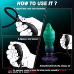 Inflatable Dragon Dildo with Adjustable Thickness, Strong Suction Cup for Men & Women