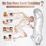 Penis Sleeve Cock Sleeve Vibrator - 3 Sizes Vibrating Penis Sleeves Set Realistic Adult Male Sex Toys For Men Penis Extender Vibrating Cock Ring 9 Modes, Elastic Penis Ring To Enlarge For Men Couples