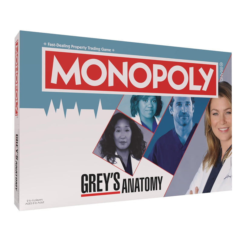 Monopoly: Grey's Anatomy Board Game | Featuring Ferry Boat, Clipboard, Scru