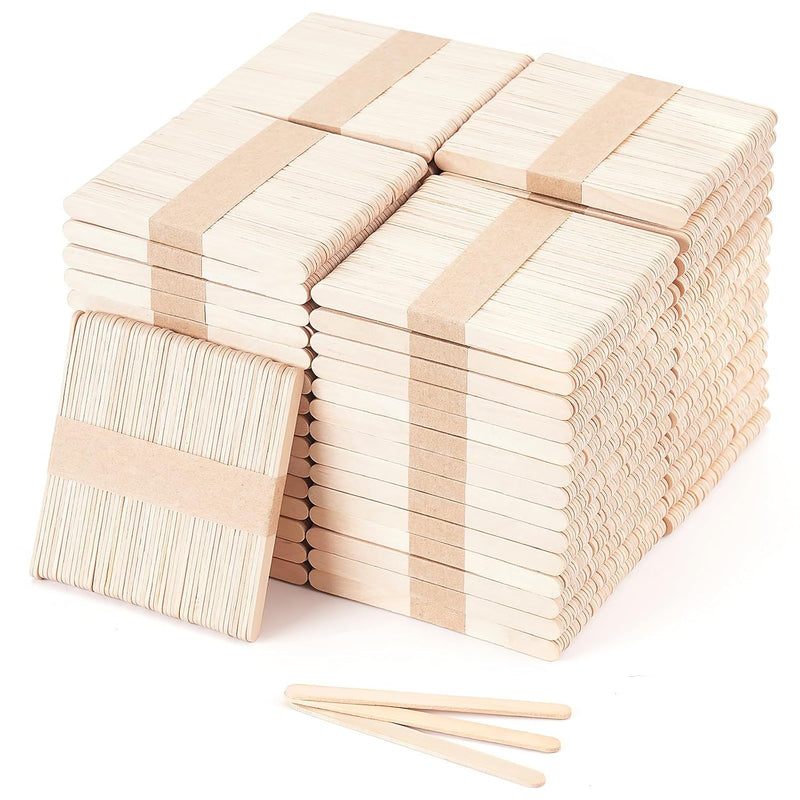 3000 Pack 4.5 Inch Wooden Craft Sticks for Crafts and Hair Removal Supplies