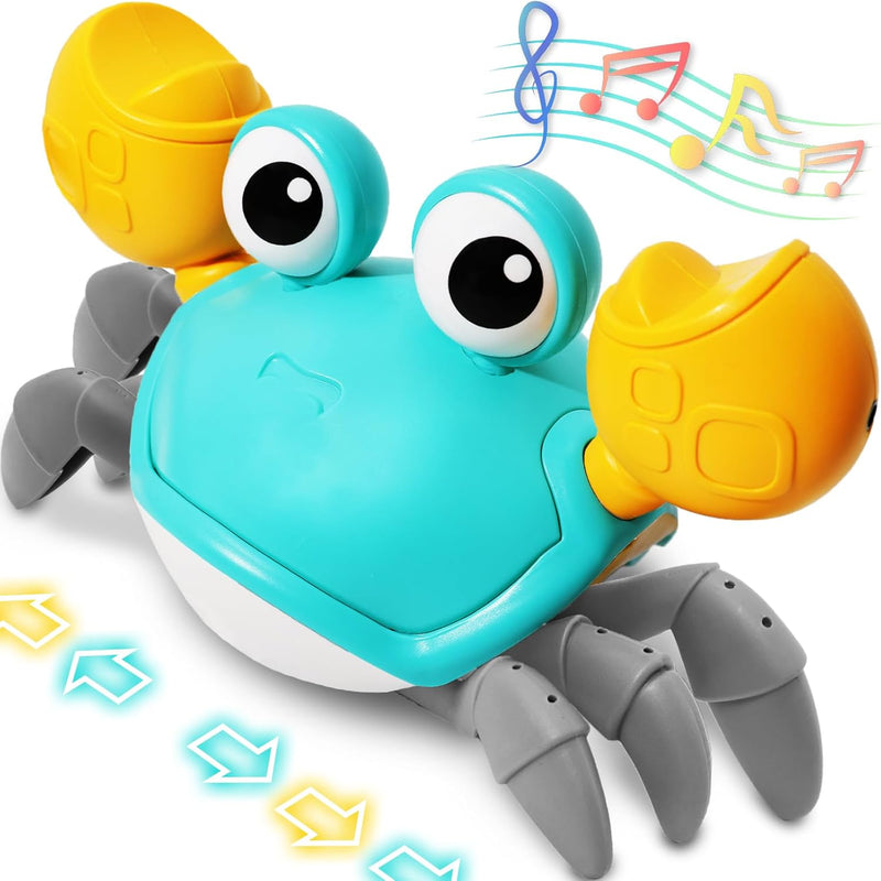 Crawling Crab Baby Toy, Interactive Walking Dancing Moving Crab Toy (Infrar