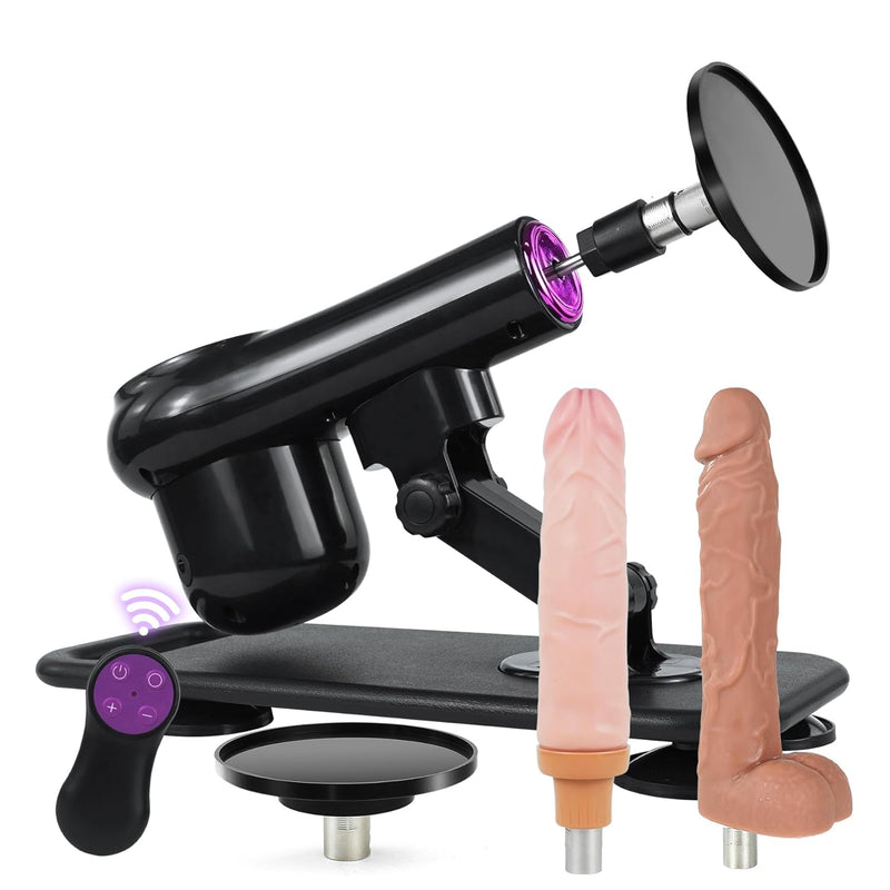 Sex Machine Automatic Dildo Machine With Suction Cup Adapter, Thrusting Machine For Women With Remote Control, Sex Thrusting Dildo Machine With 3Xlr Connector, Couple Sex Toys