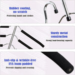 Saving Clothes Hanger 2 Packs Swing Arm Non Slip Padded Coat Hanger 5 Layers Heavy Duty Stainless Steel Sweater Shirt Hanger Closet Storage Organizer