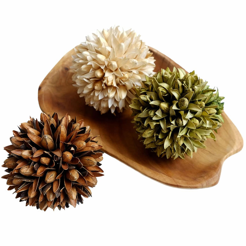 3.5Inch Decorative Balls Bowl/Tray &Floral Orb/Ball With Dried Potpourri, Arti