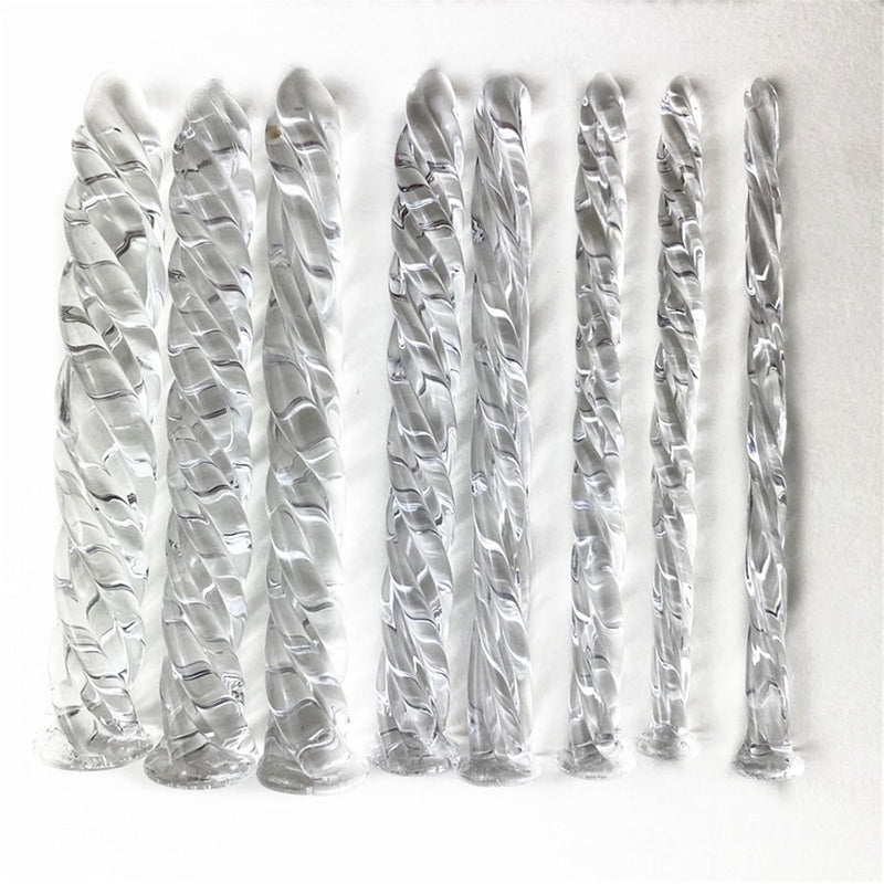 9Pcs Transparent Glass Urethral Sound Urethral Stimulation Male Female Massager Threaded Urethral Plug Sex Toy Set
