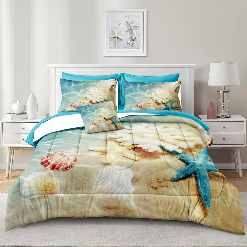 Beach Comforter Full Size Bed In A Bag Coastal Bedding Set Full Ocean Comforte
