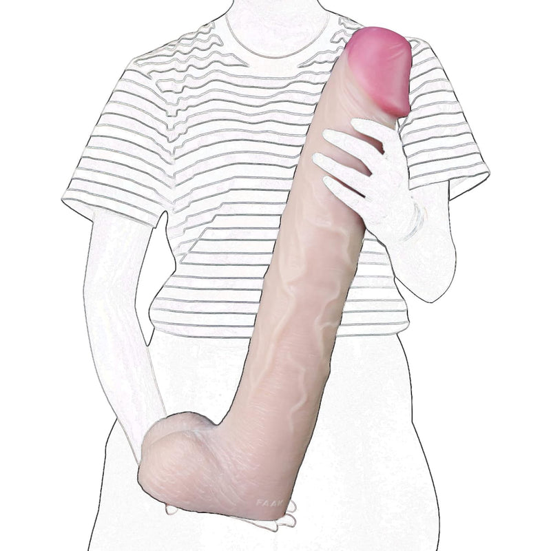 19.8 Inch Super Huge Dildo 3.1 Inch Thick Giant Phallus Realistic Dildo Novelties Toy Simulation Dildo Toy For Women(Skin Color)