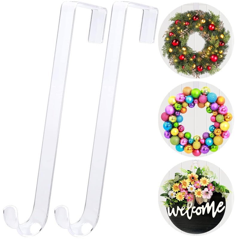 15 In Wreath-Hangers For Front Door,2 Pack Easter Christmas Halloween Decorati