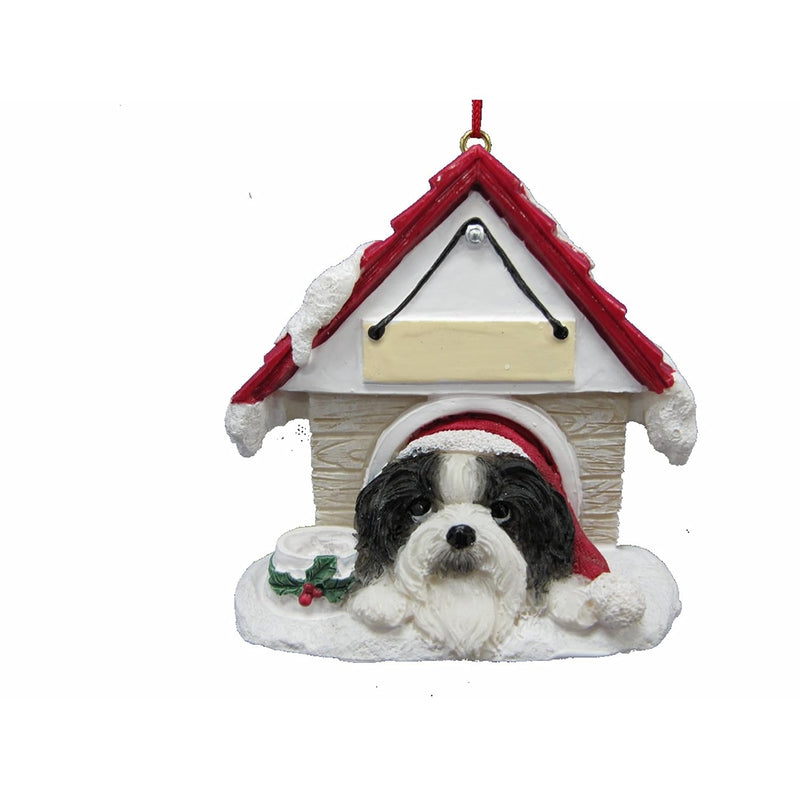 Shih Tzu Black And White Ornament A Great Gift For Shih Tzu Owners Hand Painte