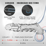 Penis Sleeve Cock Sleeve Male Sex Toy, Realistic Dildos Penis Pump Cock Extender Men Sex Toys With Cock Ring, Silicone Penis Extension For Men Girth Enhance, Reusable Penis Enlarger Adult Sex Toys