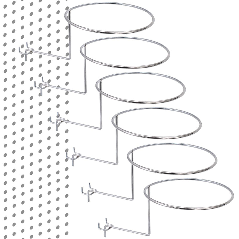 6Pcs Pegboard Hat Holder Hanger Helmet Rack Wall Mount Holder For Pegboard Wall