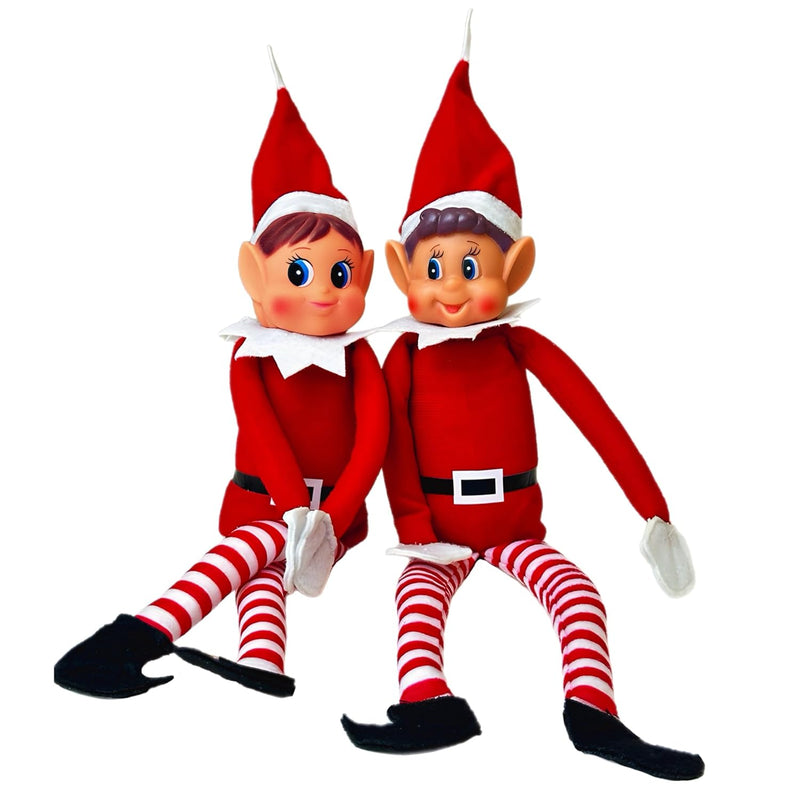Elfie (Boy) And Elvie (Girl) Set Fun And Playful Elves Behavin' Badly Figur