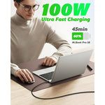 6 In 1 Usb C Magnetic Charging Cable 6Ft/2M 2Pack Pd 100W Usb/C To Usb C Micro Usb Magnetic Charger Cable Fast Charging Data Transfer For Laptop/Tablet/Phone