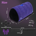Inflatable BDSM Position Pillow with Toy Mount, Bondage Cuffs & Restraint Accessories