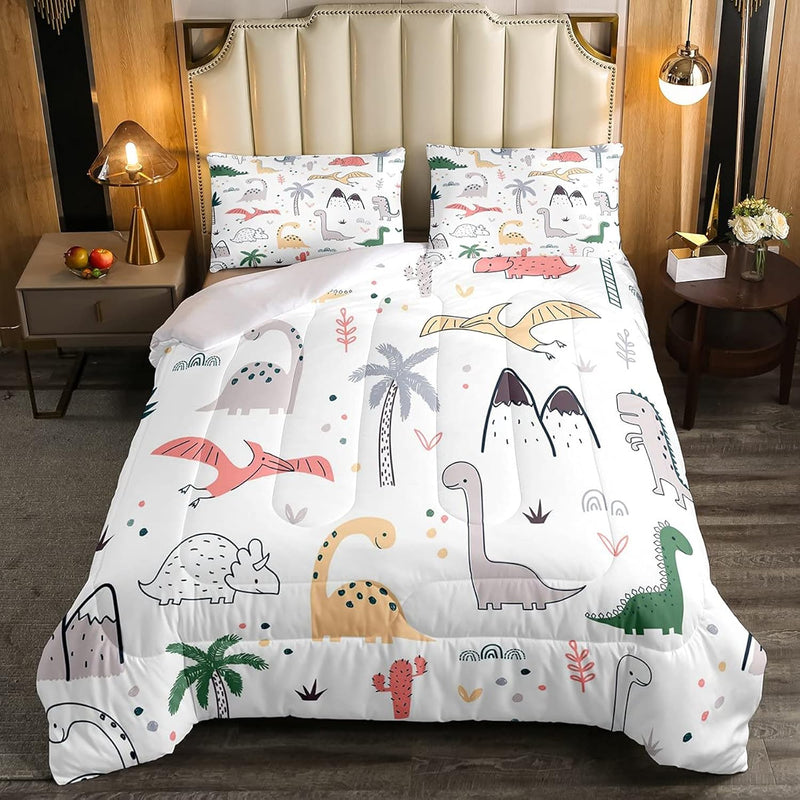 Baby Dinosaur Comforter Kids Cartoon Dinosaurs Bedding Set Nursery Dino Comfor