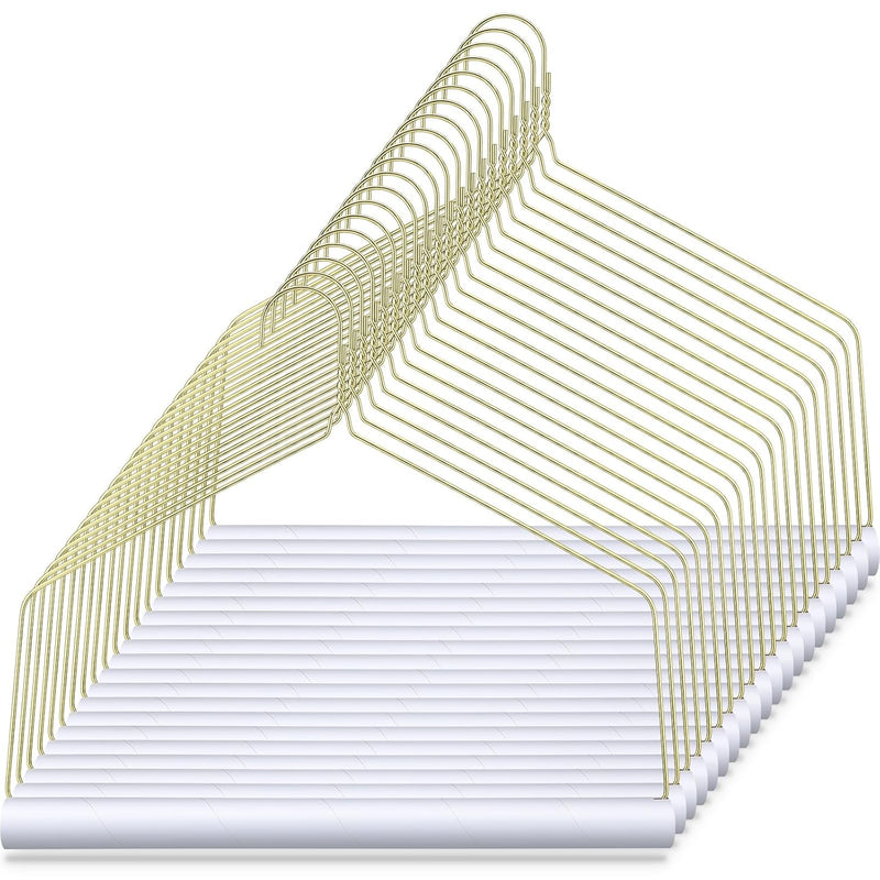 20 Pcs Gold Dry Cleaner Hangers 18" Drapery Hanger And Tubes Tablecloth Hangers