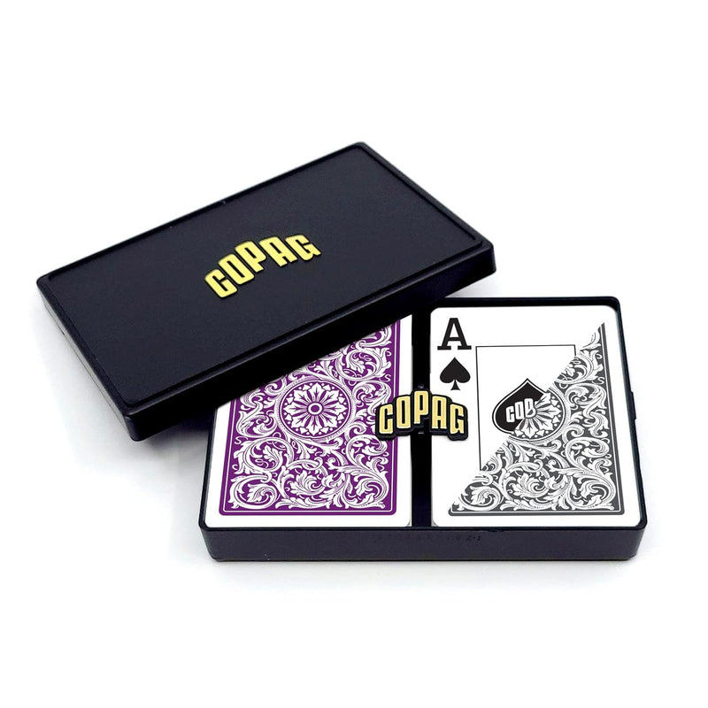 Copag 1546 Design 100% Plastic Playing Cards, Poker Size (Standard) Purple/
