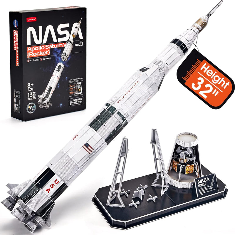 Nasa Apollo Saturn V 3D Puzzles For Adults Kids Space Toys For Boys 5 8 Roc