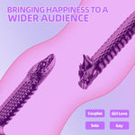 13 Inch Double Dildo Realistic Dragon Double Ended Dildo Soft And Flexible With Dragon Scales Adult Sex Toys For Women/Men/Lesbian Purple