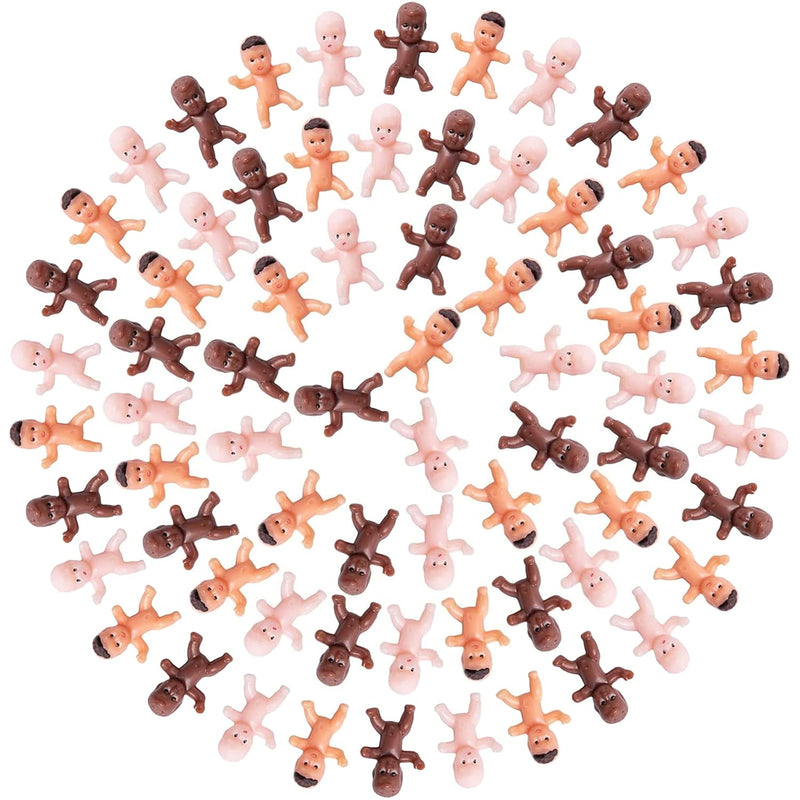 180 Pieces Mini Plastic Babies 1 Inch Baby Doll For Baby Shower Party Favor