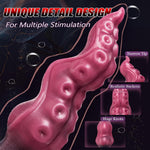 Tentacle Dildo Anal Plug,Silicone Butt Plug For Safe Penetration,Adult Anal Sex Toy Monster Dildo,Wearable Fantasy Toy Prostate Plug For Men Women Couple Gay (Red&Black, Small-6.4In)