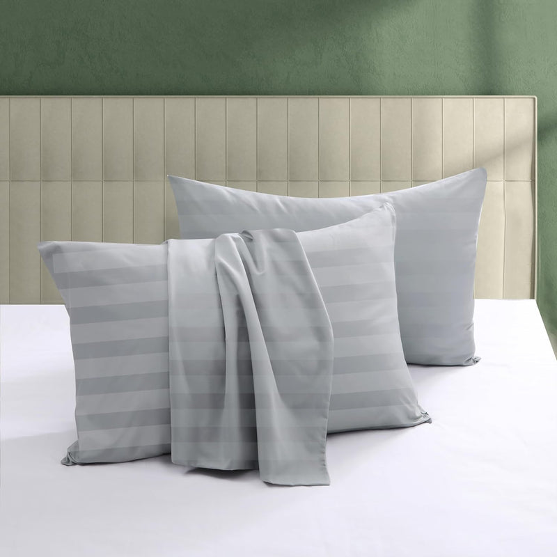 100% Egyptian Cotton Pillow Protectors Set Of 2, 600 Thread Count Queen Size B