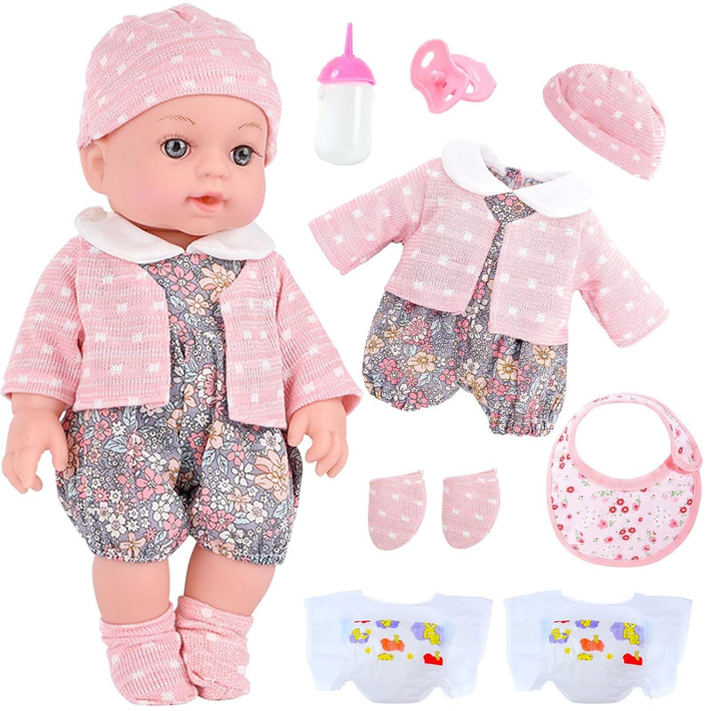 Realistic Baby Doll Set In Gift Box 12 Inch Newborn Alive Baby Doll With Ac