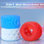 Reversible Male Masturbator Sleeve Kit with 6 Textured Options