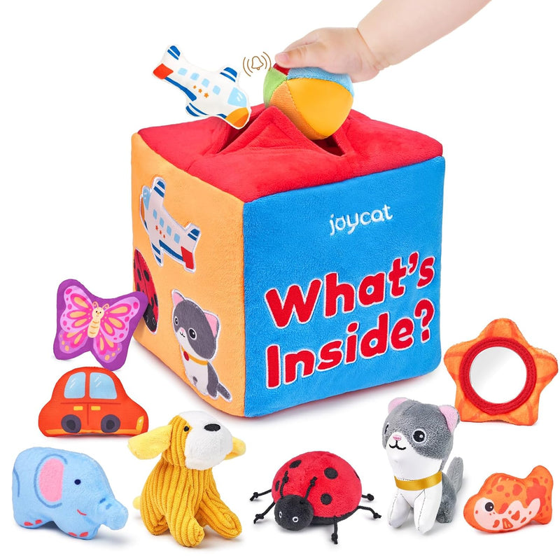Mystery Soft Box with 10 Sensory Objects - My First Baby Box for 0-6 Months