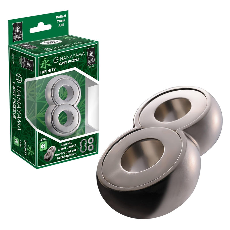 Infinity Hanayama Metal Brainteaser Puzzle Mensa Rated Level 6, For Ages 12