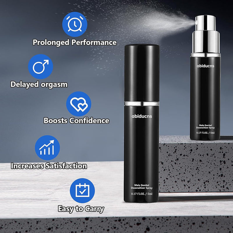 Delay Spray For Men, Performance Enhancing,Boost Confidence And Sensitivity With Gentle,Ideal For Sensual Experiences,0.17Fl.Oz./5Ml
