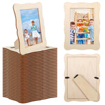 60 Pcs Unfinished Wooden Picture Frames for DIY Crafts, Parties & Home Decor