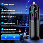 Heated Male Masturbator with App Control, Vibration, Thrusting & Suction Modes
