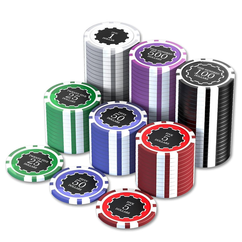 Premium Touch Poker Chip Set 100Pcs Casino Quality For Texas Hold’Em Varied