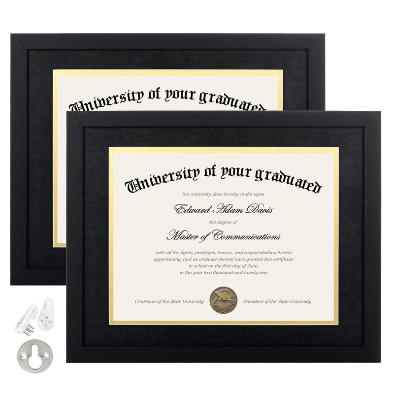 11X14 Diploma Frame Certificate Degree Document Frame With High Definition Gla