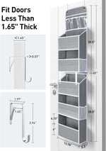 6-Shelf Detachable Over The Door Organizer - Heavy-Duty 44lb Capacity Bathroom Closet Organizers and Storage - Versatile Toy Storage Organizer for Baby Essentials Stuffed Animal Storage