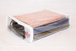 Set of 5 Clear Vinyl Zippered Storage Bags 11 x 15 x 4 Inch
