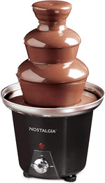 3 Tier Electric Chocolate Fondue Fountain Machine for Parties - Melts Cheese, Queso, Candy, and Liqueur - Dip Strawberries, Apple Wedges, Vegetables, and More - 24-Ounce - Black, Small