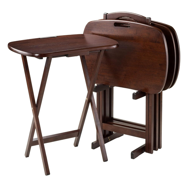 Lucca Snack Table, 22.83"W X 25.79"H X 15.67"D, Brown