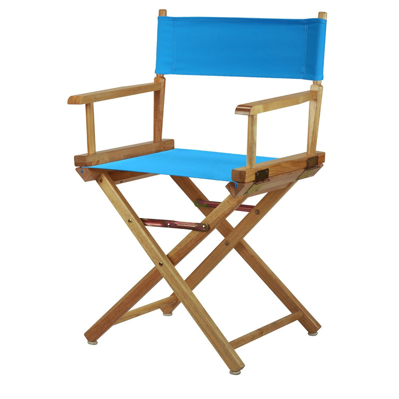 200-00/021-27 Director Chair 18" - Classic Height Natural Frame/Turquoise Canv