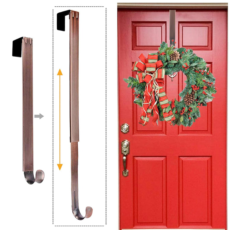 Wreath Hanger, Adjustable Over The Door Wreath Hanger Wreath Holder Wreath Hoo